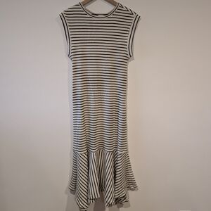 Anthropologie Daily Practice | Striped Dress | Black and White | Medium